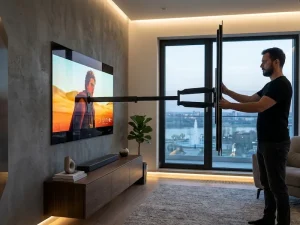 Suport de perete invizibil pentru televizoare OLED.